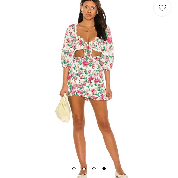 FOR LOVE AND LEMONS IMOGI CROP TOP AND SKIRT SIZE XS - Picture 2 of 7